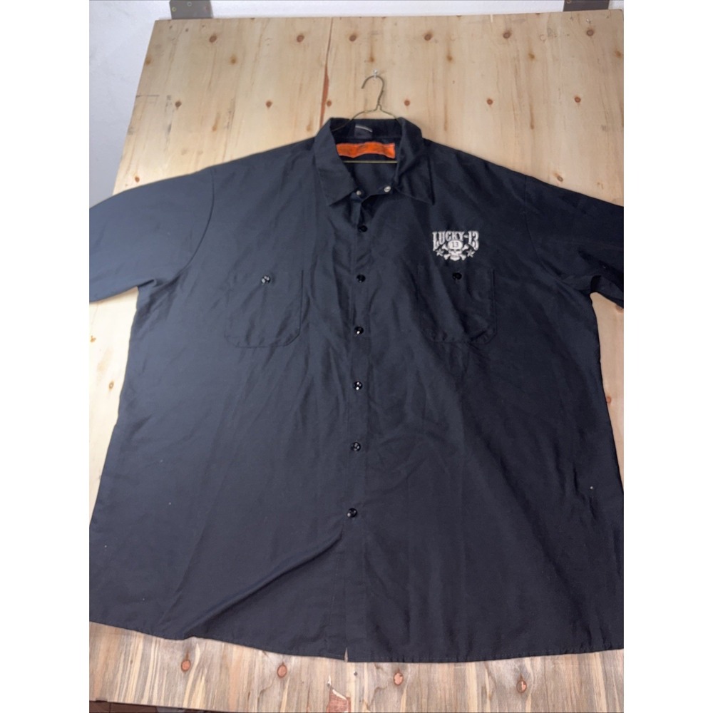 Vintage Y2K Lucky 13 Apparel LUCKY THIRTEEN Button Up Shirt 4XL